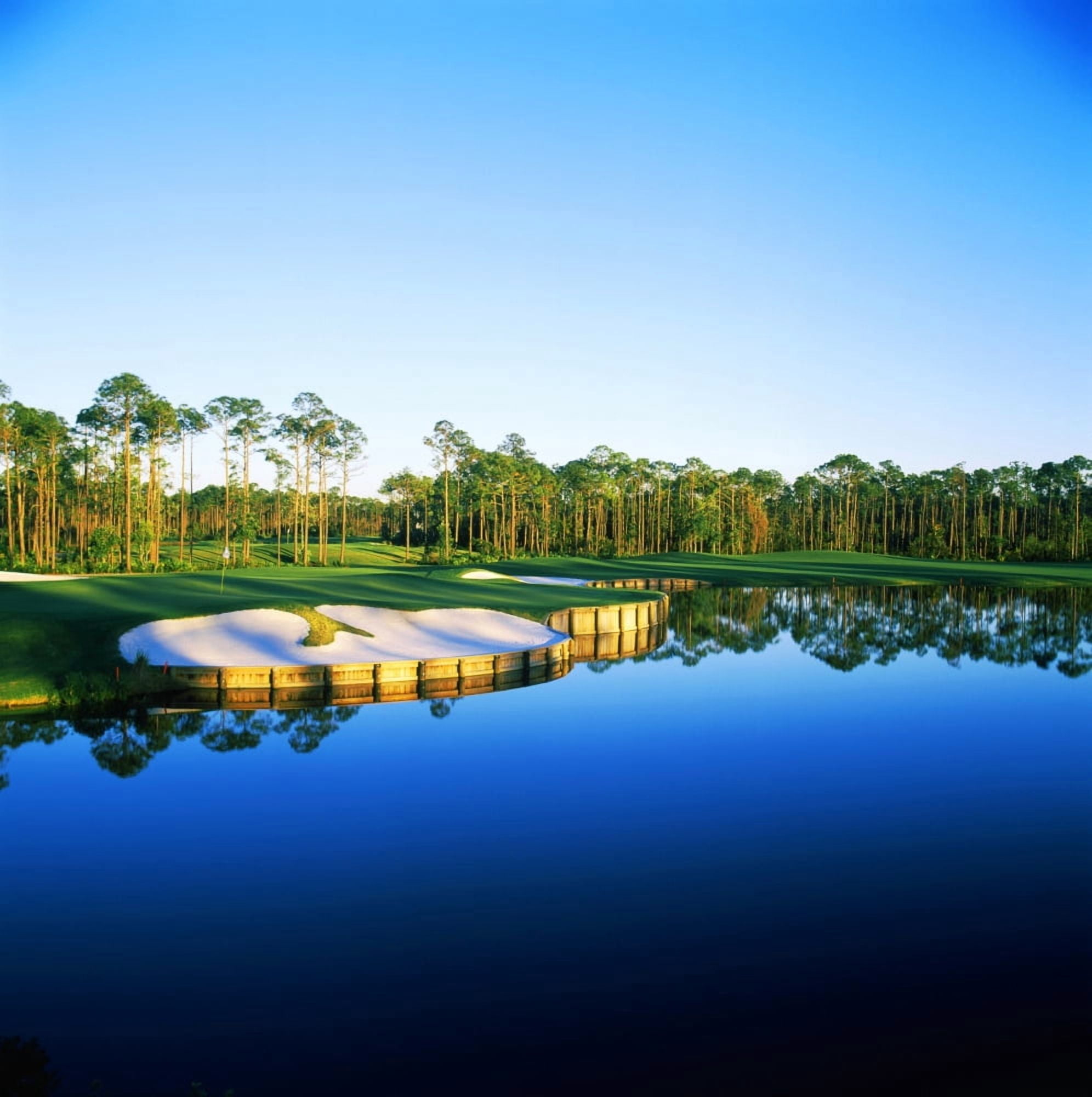 Golf course at the lakeside Regatta Bay Golf Course and Country Club Destin Okaloosa County Florida USA Canvas Art - Panoramic Images (24 x 24)