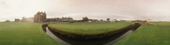 Golf course with buildings in the background The Royal and Ancient Golf Club St Andrews Fife Scotland Canvas Art - Panoramic Images (42 x 12)