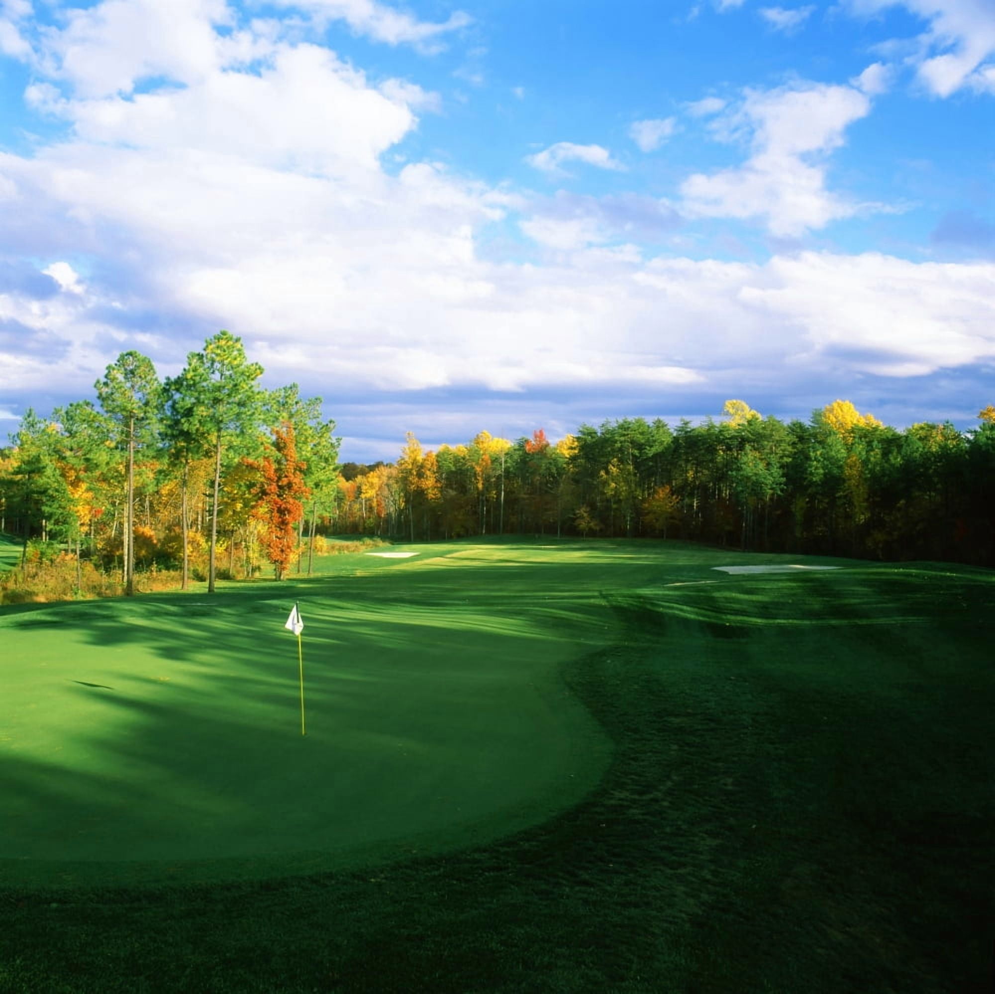 Golf flag in a golf course Augustine Golf Club Stafford Virginia USA Canvas Art - Panoramic Images (24 x 24)