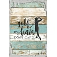 thumbnail image 1 of Golf hair donâ€™t care woman girl silhouette putt club golfer White Wall Art Decor Funny Gift, 1 of 1