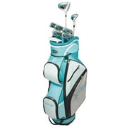 GolfGirl FWS3 Ladies Petite Clubs Set with Cart Bag, All Graphite, Right Hand, Teal