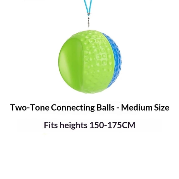 GolfTrainingAids Impact Ball - Golf Swing Trainer Aid - Medium (Blue/Green) - Perfect Your Golf Swing and Lower Your Scores!