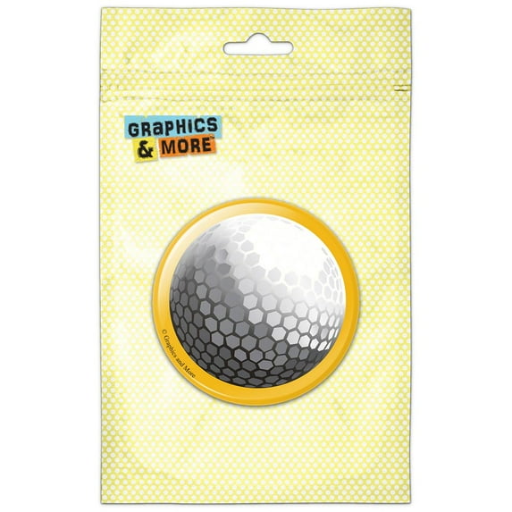 Golfball Golf Ball Sport on Yellow Refrigerator Button Magnet