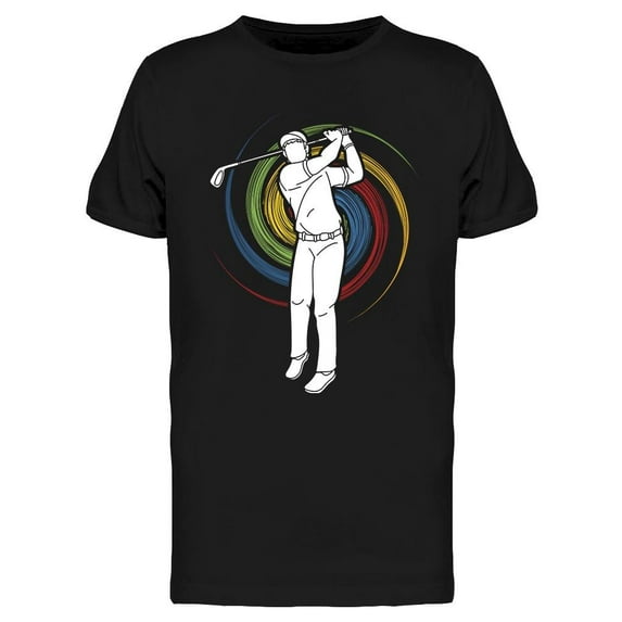 Golfer Action T-Shirt Men -Image by Shutterstock, Male Small