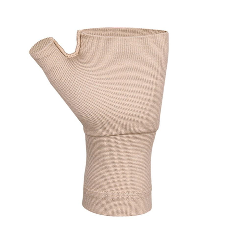 Arthritis Gloves & Wrist Support Brace - Thumb Band For Carpal Tunnel & Pain Relief - Black/Beige