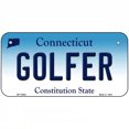thumbnail image 1 of Golfer Connecticut Metal Novelty License Plate 6" x 3" Bicycle, 1 of 1
