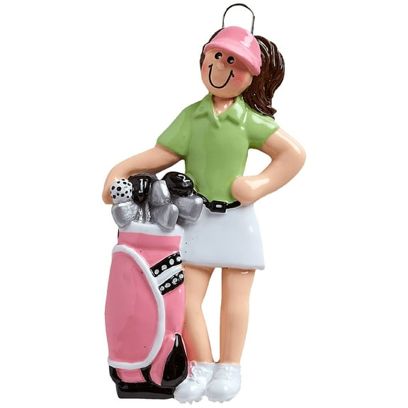 Golfer Girl Personalized Christmas Ornament DO-IT-YOURSELF