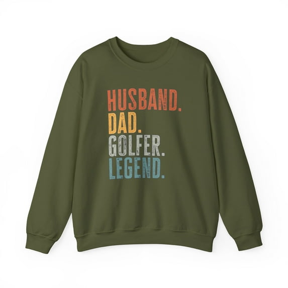 Golfer Golf Golfing Husband Dad Sweatshirt Gift Crew Neck Shirt Long Sleeve