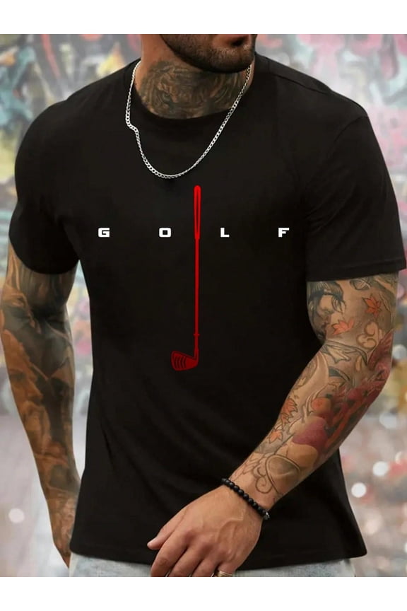 Golfer Golf T-Shirt, Graphic Tees Men