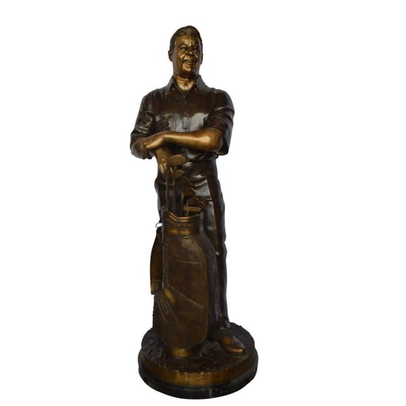 Nifao Golfer Ken Venturi Giant Bronze Statue  Outdoor Garden Decor Sculpture, 32"L x 30"W x 80"H