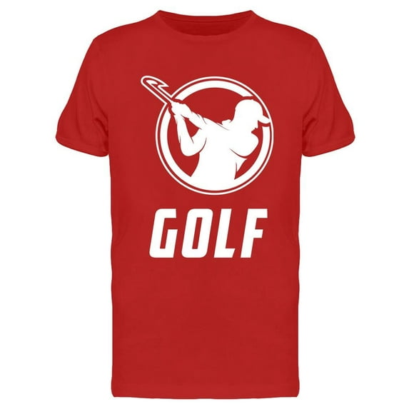 Golfer Silhouette Logo T-Shirt Men -Image by Shutterstock, Male Small