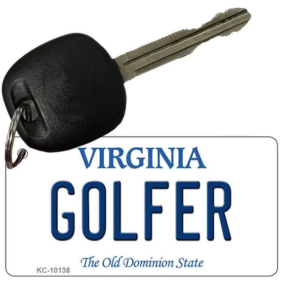 Golfer Virginia State License Plate Tag Key Chain KC-10138 3" x 1.5" Key Chain (KC)