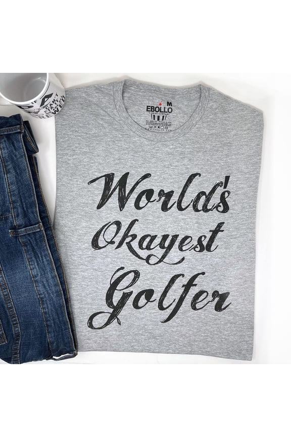 Golfer World’s Okayest Dad Golf Apparel for Men T-Shirt
