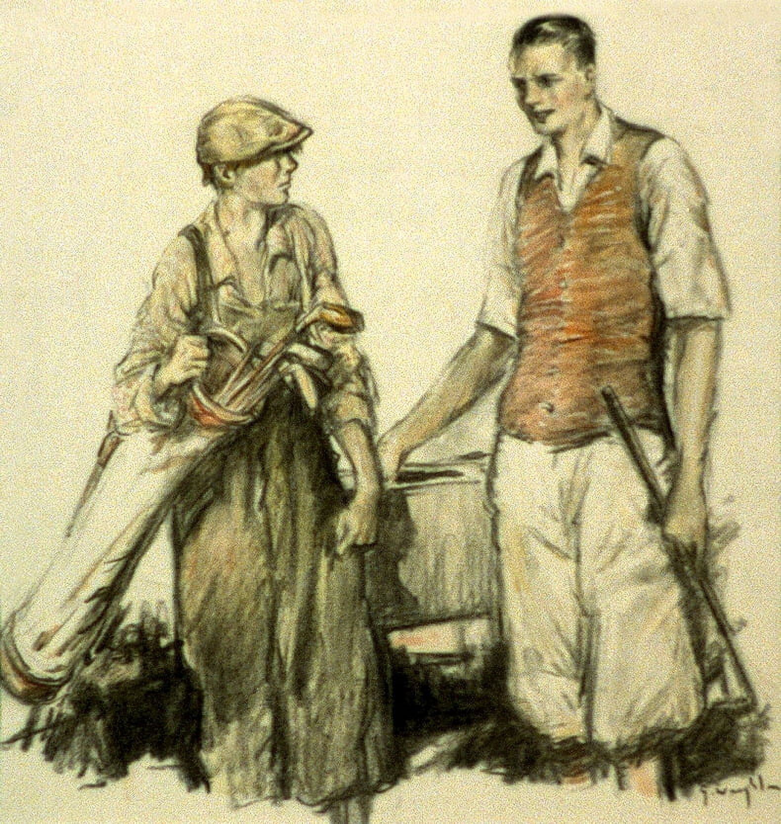 Golfers 1923 Canvas Art - George Hand Wright (18 x 24)