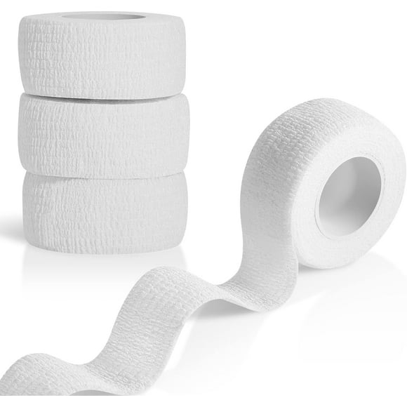 4 Rolls of Golf Grip Tape, Sports Prewrap Elastic Adhesive Finger Tape for Volleyball, Basketball and More
