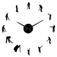 thumbnail image 1 of Golfers Large DIY Wall Clock Golf Player Mirror Wall Art Stickers Giant Wall Clock Golf Club Hanging Watch Sports Golfing Decor(Black,27inch), 1 of 6