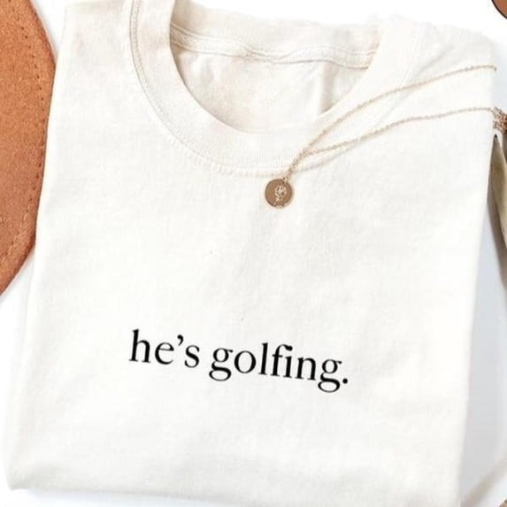 Golfing Graphic Golfer T Shirt Tops Casual and Breathable Short Sleeve Round Neck White S-5XL