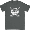 thumbnail image 1 of Golfing Life T-Shirt Funny Hobby Putt Ball Club Landscape Gift Graphic Tee - Charcoal, M, 1 of 1