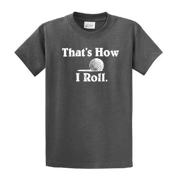 Golfing That's How I Roll Country Club Golf Ball Funny Humor Men's Short Sleeve T-shirt-HeatherGray-XXL