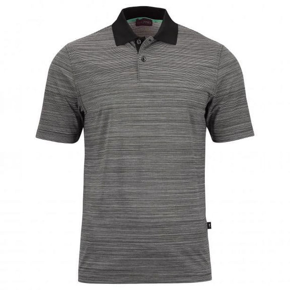 Golfino - CASUAL DRIVE STRETCH POLO, Striped men's casual short-sleeved functional golf polo Quick Dry size 36 (small)