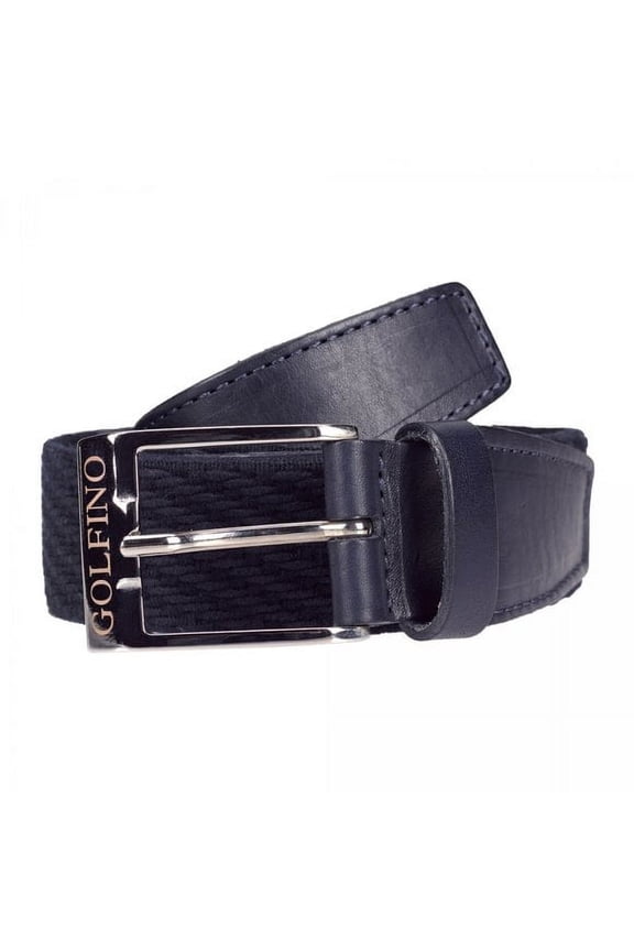 Leather Elastine Belt, Men's Golf & Resort Wear , (Navy / 41")