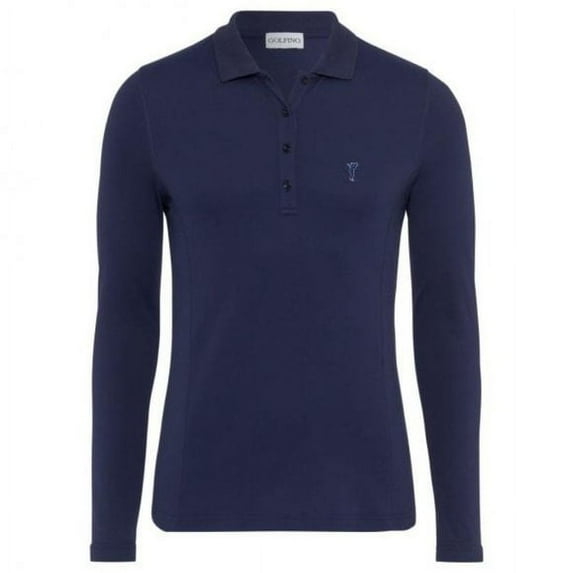 Golfino Light Sun Protection Ladies Long Sleeve Performance Golf Polo with UV Protection size 2 (extra extra small)