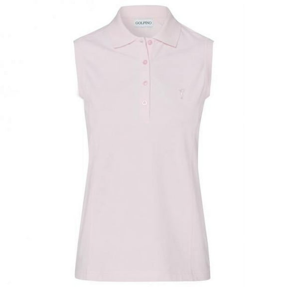 Golfino MARISSA POLO, Sleeveless ladies' performance golf polo shirt with sun protection in slim fit - size 14 (extra large)