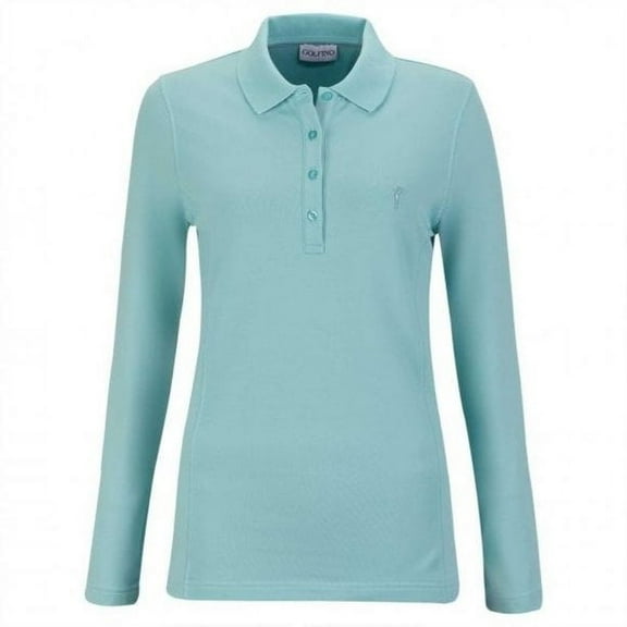 Golfino MIA POLO (UV PROTECTION BRUSHED), Warming long-sleeve ladies' golf polo with Sun and Cold Protection in slim fit size 2 (extra extra small)
