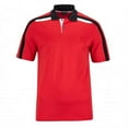 thumbnail image 1 of Golfino RED PERFORMANCE CONTRAST POLO Extra dry men's short sleeve golf piqué polo in Pro look with contrasting colours size 36 (small), 1 of 3