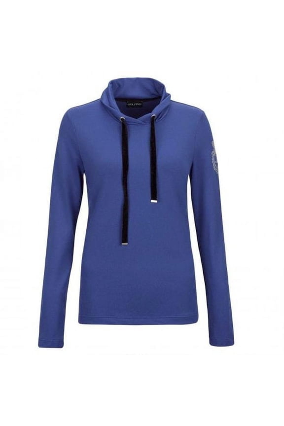 ST BLUE TROYER (SHAWL COLLAR, DRY COMF.), Ladies' long-sleeve golf base-layer with moisture management and stretch function size 12 (large)