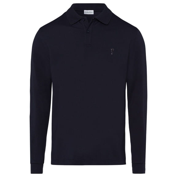 Golfino Sun Protection Long Sleeve Polo, Men's UV Protection Performance Golf Shirt size 36 (small)