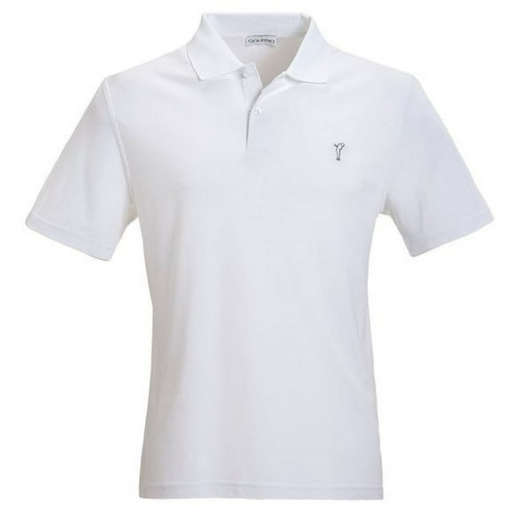 Golfino THE MARBELLA POLO (light extra dry) Men's performance golf polo made from moisture-regulating material (White/3XL)