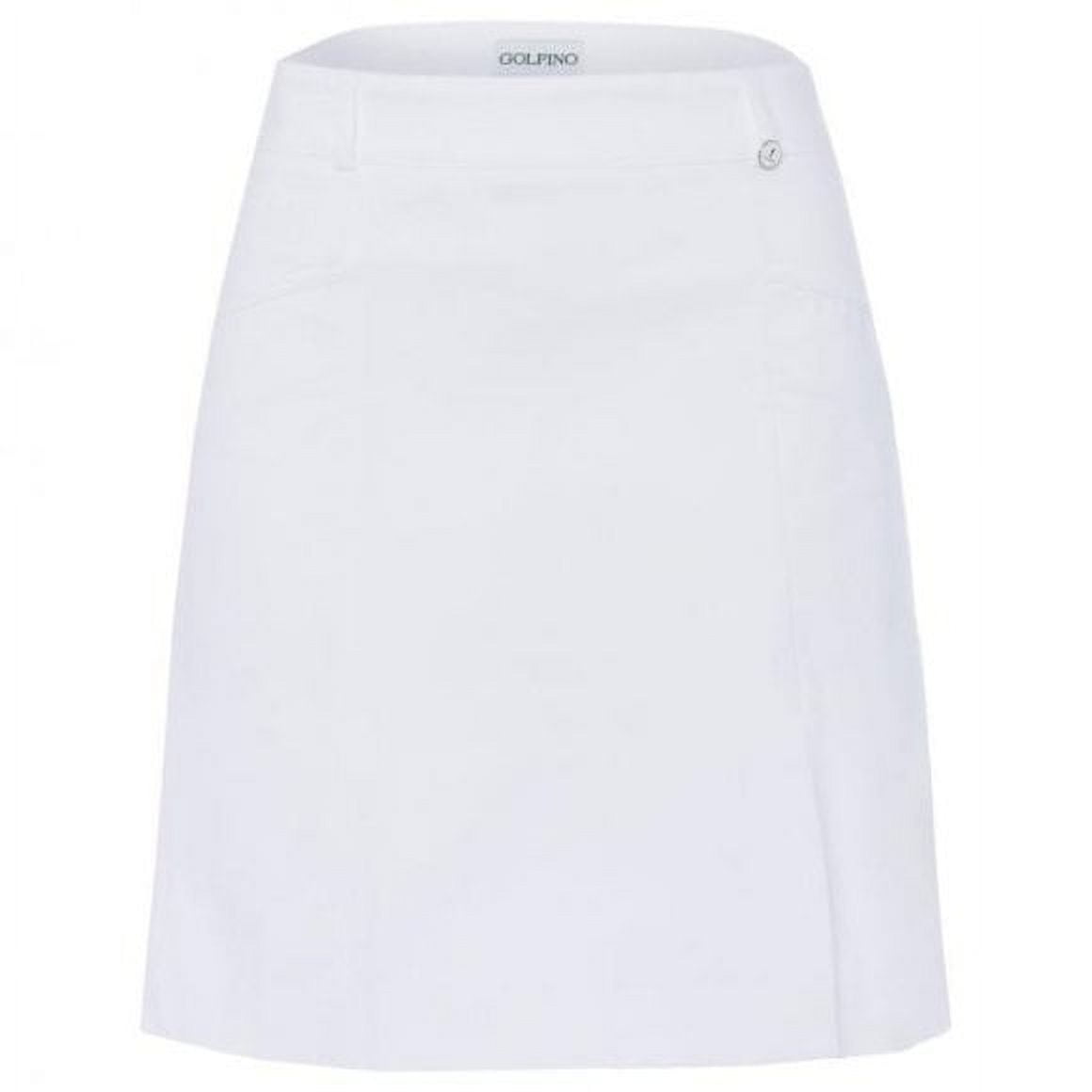 Golfino THE SANDRA MEDIUM GOLF SKORT Ladies' performance golf skort in stretch fabric White size 12 (large)