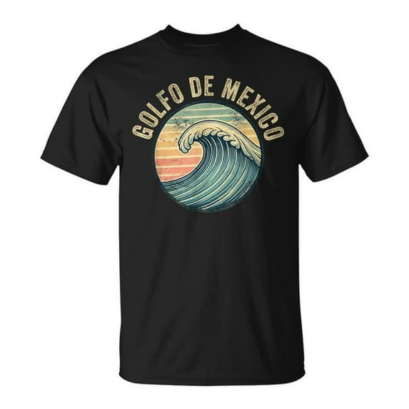 Golfo De Mexico Viva Mexico Gulf of Mexico Souvenir T-Shirt – Mexican Pride Beach Vacation Travel Graphic Tee for Men and Women, Coastal Mexico Shirt