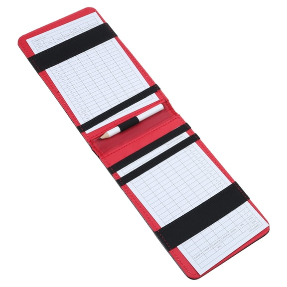 Golfs Scorecard Holder PU Golfs Scorecard Score Recordings Book Holder Pocketbook Tracking Card Holder Golfs Score Cards