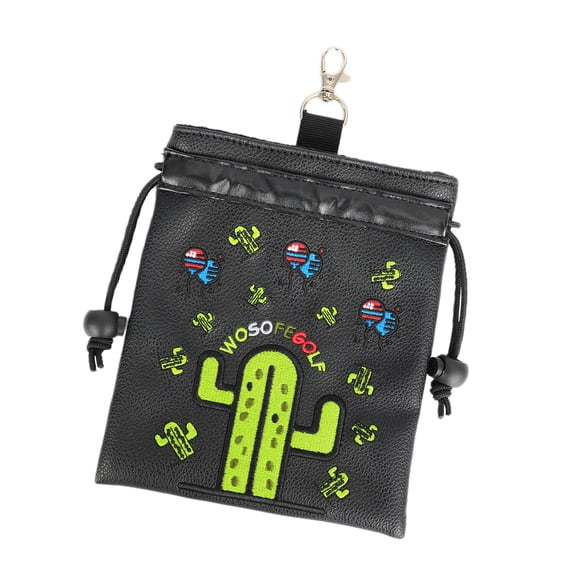 Golfs Tees Pouches Golfs Tees Organizers with Clip Golfs Tees Storage Bag Drawstring Golfs Bag Golfs Accessories