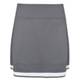 thumbnail image 1 of Golftini Golf Ladies Pull-On Mesh Trim Ruffle Skort Charcoal Medium, 1 of 2