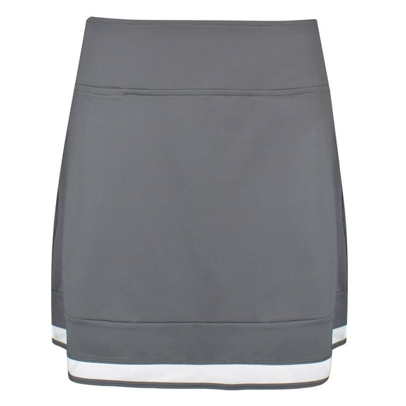 Golftini Golf Ladies Pull-On Mesh Trim Ruffle Skort Charcoal Medium