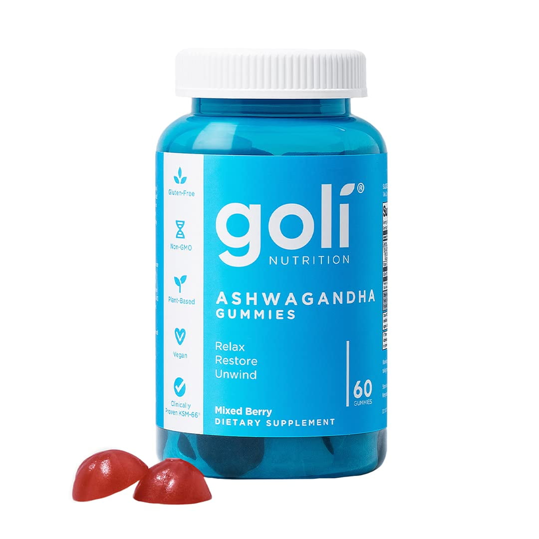 Goli Nutrition Ashwagandha Gummies, Mixed Berry Flavor, 60 Ct