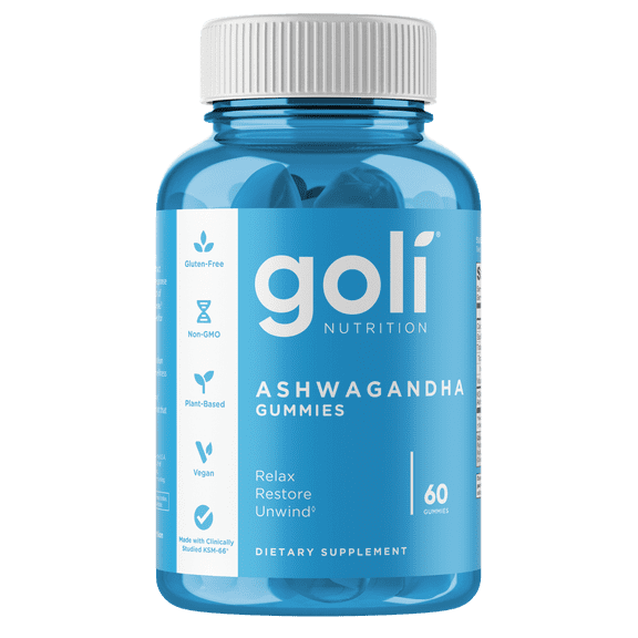 Goli Nutrition Ashwagandha Gummies, Mixed Berry Flavor, 60 Count