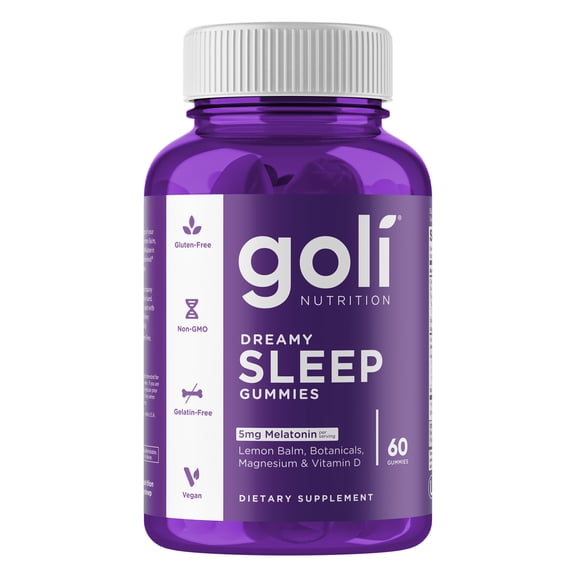 Goli Nutrition Dreamy Sleep Gummies, Lemon Balm and Botanicals, 60 Count