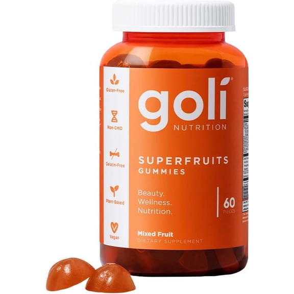 Goli Triple Action Immune Vegan Gummies, Vitamins C, D & Zinc, 60 Count