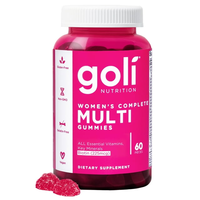 Goli Nutrition Women's Complete Multi Gummies with Biotin, 60 Count