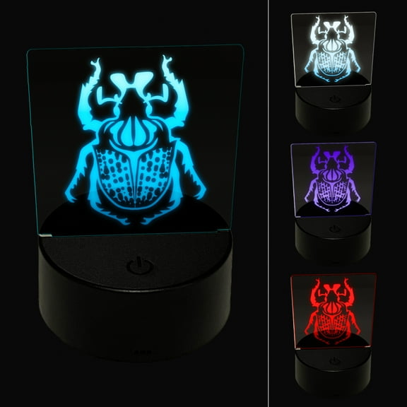 Goliath Beetle Giant Insect LED Night Light Sign 3D Illusion Desk Nightstand Lamp