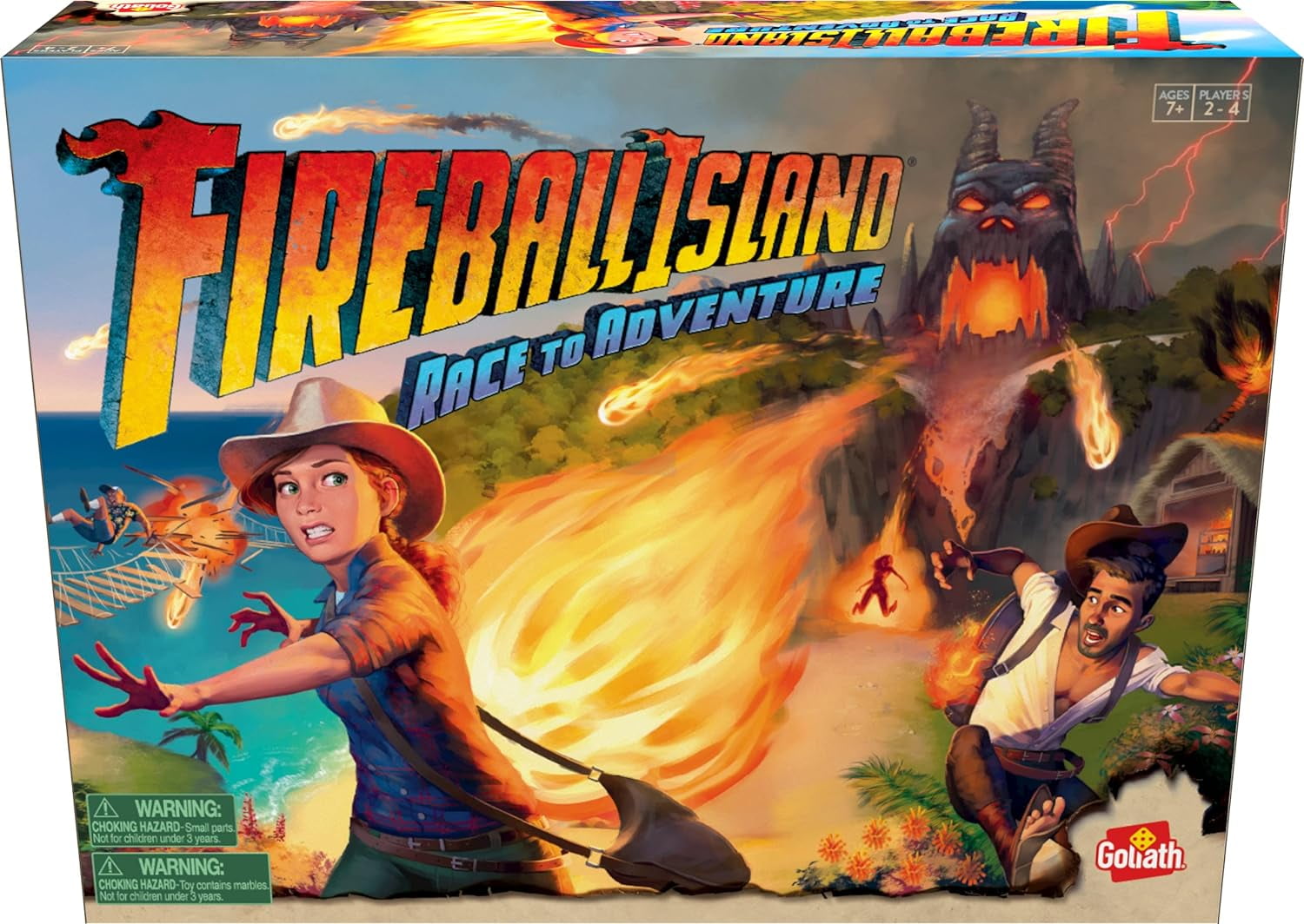 Goliath Fireball Island Board Game Unique Game Board and Components