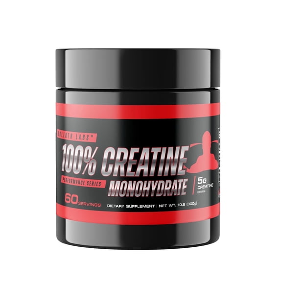 Goliath Labs Pure Creatine Monohydrate Powder - 300g Unflavored Micronized Creatine for Strength, Power, Muscle Support & Endurance - 60 Servings - Fitness Supplement for Men & Women