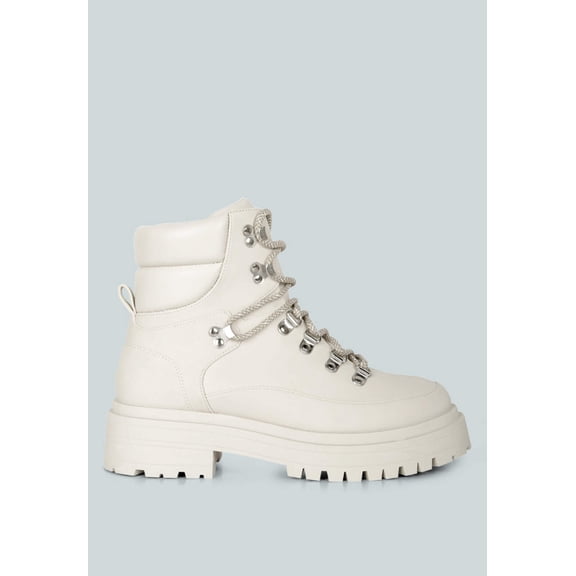 Goliath Lace Up Chunky Biker Boots