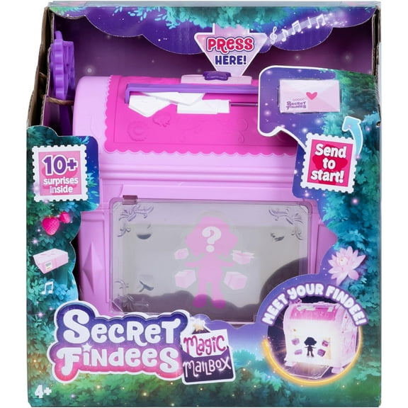 Goliath Secret Findees Magic Mailbox Pink | Includes Either Audree or Roxee | Discover 10+ Surprises Inside | Recommended for Ages 4+ Pink Mailbox