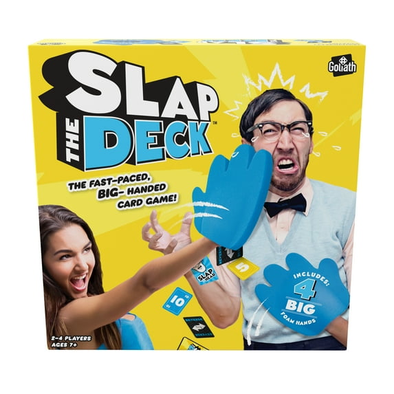 Goliath Slap the Deck Game - Fast-Paced Card Game With BIG Foam Hands - Ages 7 And Up, 2-4 Players