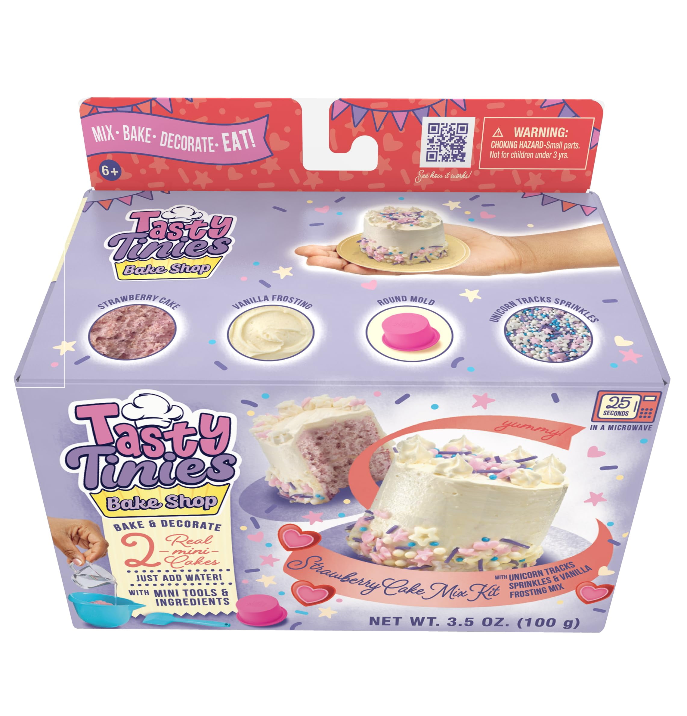 Goliath Tasty Tinies Bake Shop Strawberry Cake Mix Kit with Unicorn